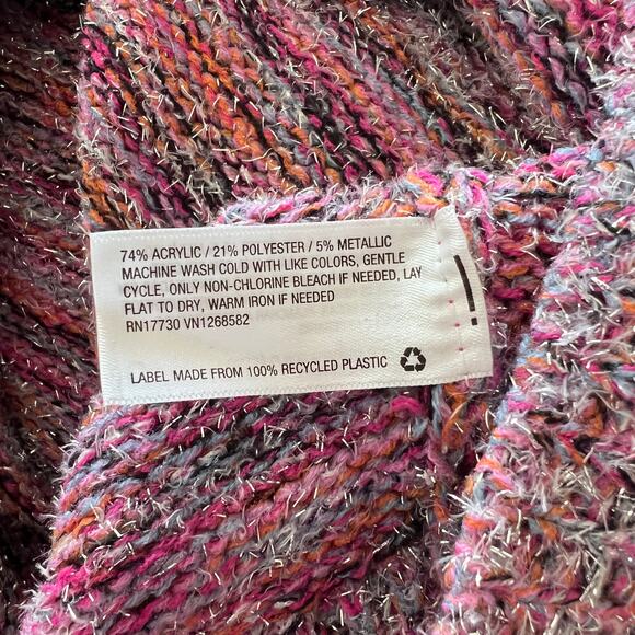 Wild Fable Women's Pink Long Sleeve Crewneck Tinsel Sweater - Size Medium - NWT - Picture 6 of 7